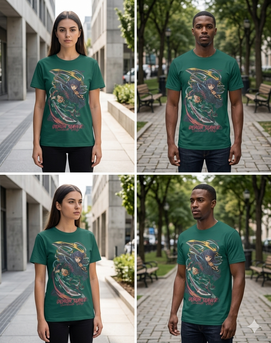 Tanjiro & Muichiro Battle Tee - Demon Slayer