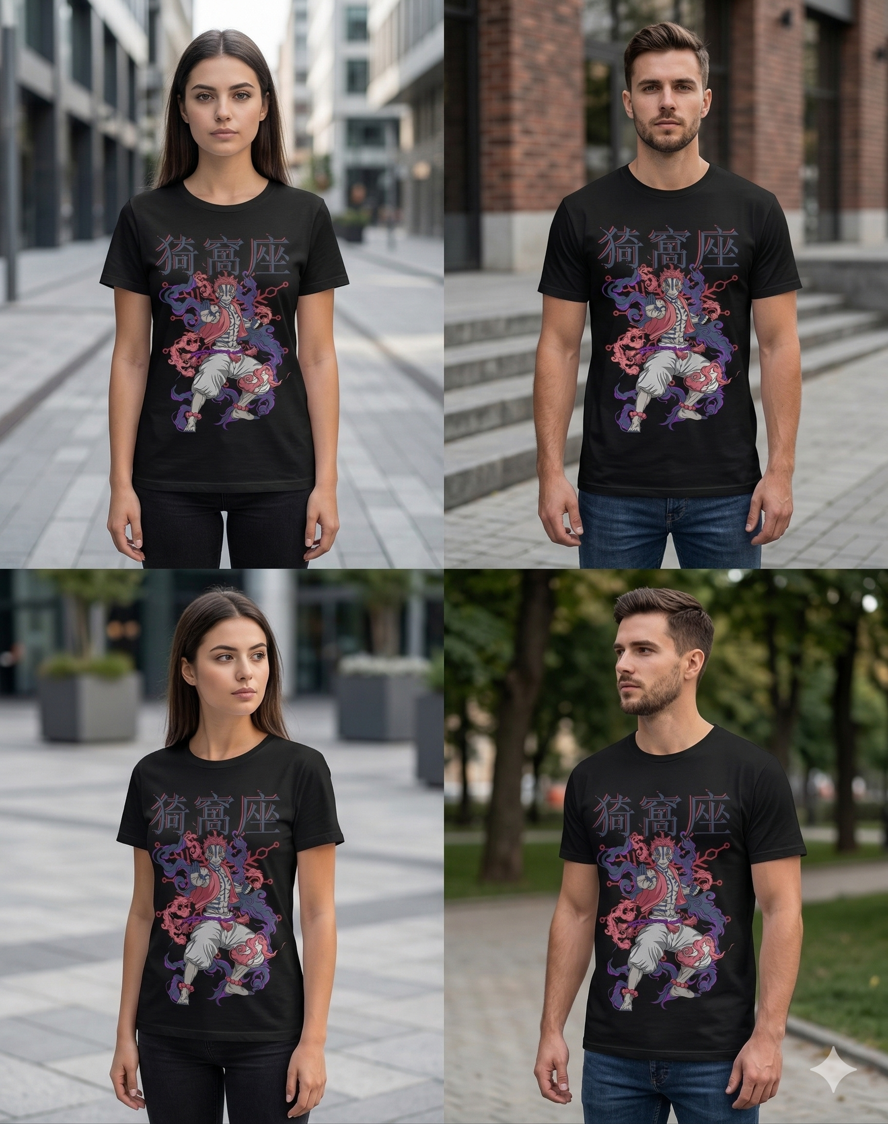 Akaza Chaos Aura Tee - Demon Slayer