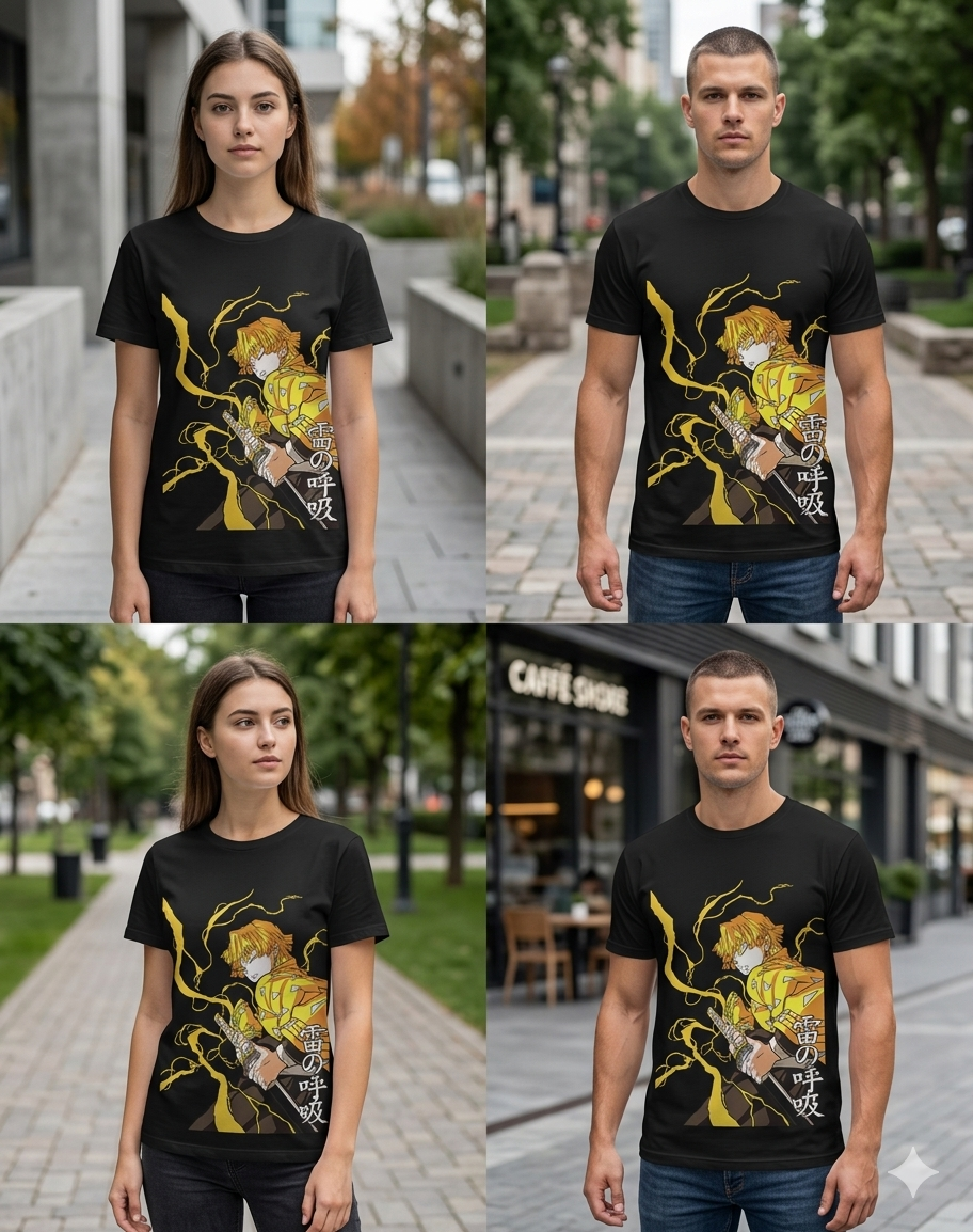 Zenitsu Thunder Strike Tee - Demon Slayer