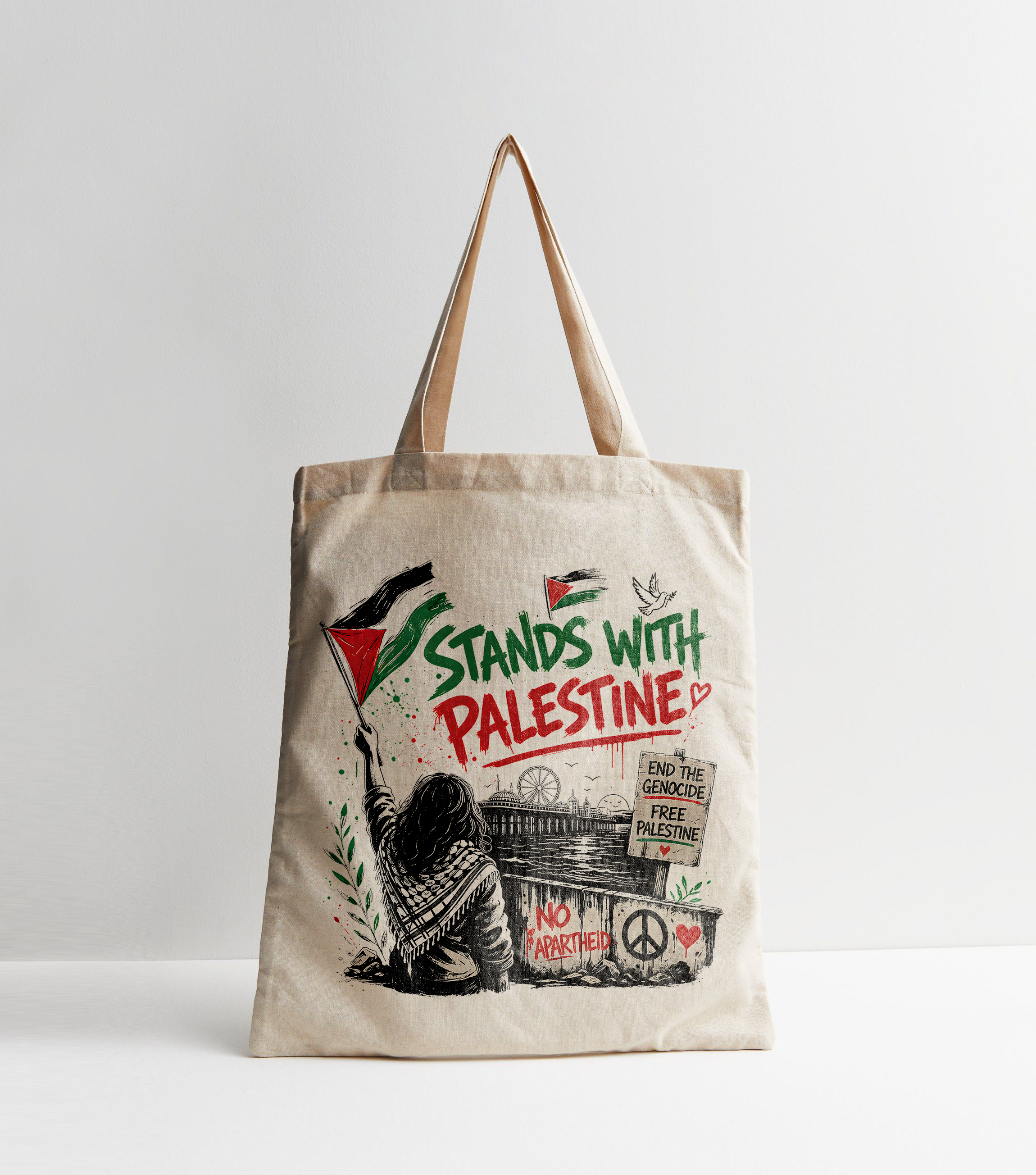 Stand With Palestine Tote Bag