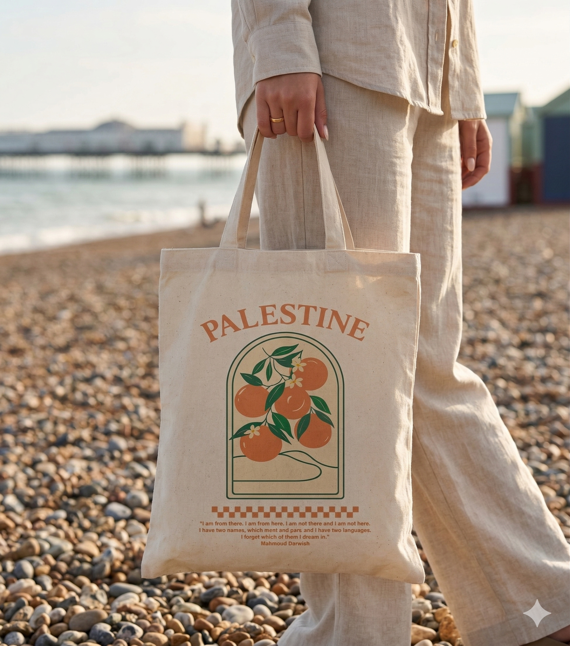 Palestine Orange Tote Bag