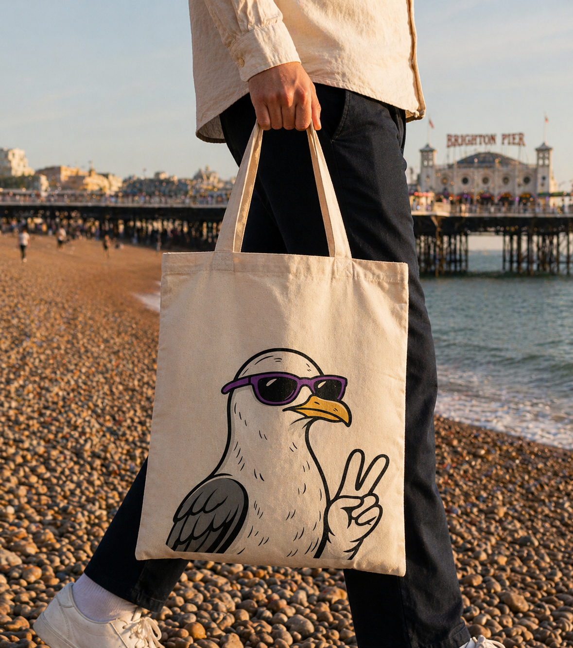 Brighton Seagull Tote Bag