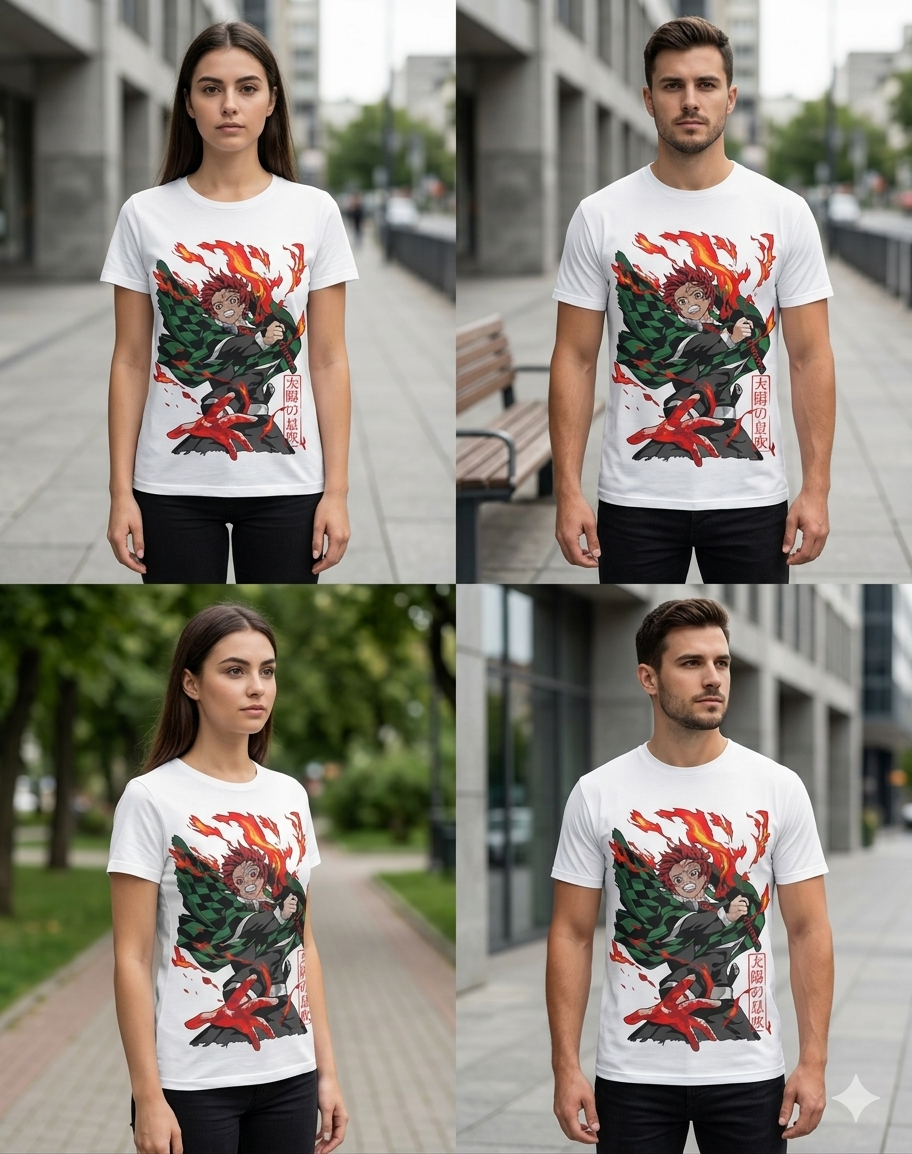 Tanjiro Flame Burst Tee - Demon Slayer